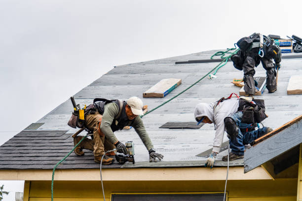 Professional Gutter Installation technician working in Jersey, GA